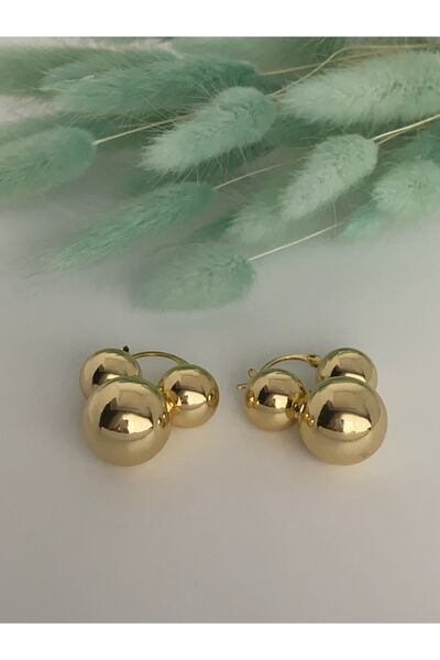 staınless steel Çelik 3 Top Halka Küpe