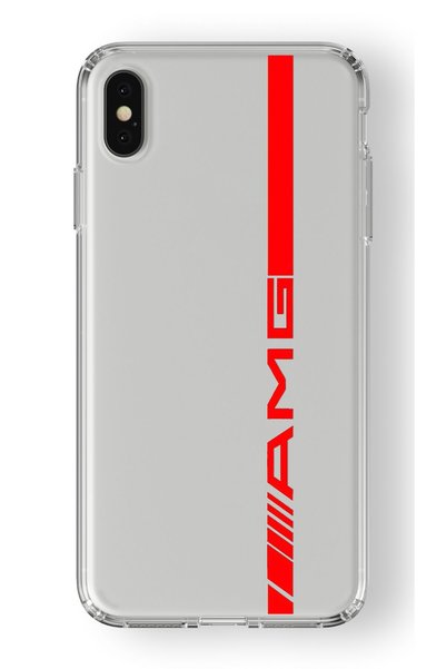 Multitronic حافظة شفافة مطبوعة بتصميم AMG متوافقة مع هاتف iPhone X وXs