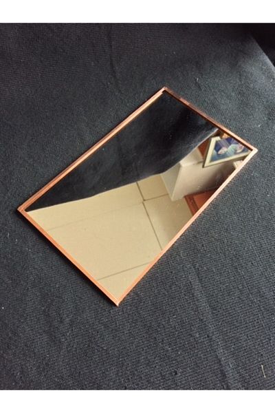 GÜVEN Copper Rose Mirror Plate Organizer Plate
