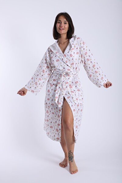 SEMTEKSTİL Muslin Bathrobe 100% Cotton Hooded?The Robe Where Comfort and Eleg...