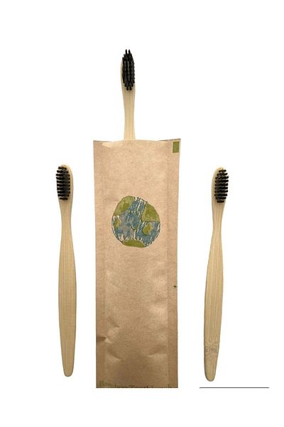 FBW 3 Pieces Bamboo Toothbrush - TSE Approved, Vegan Product, Organic