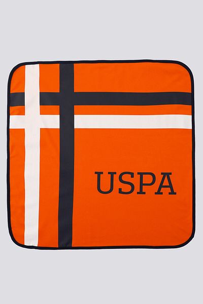 U.S. Polo Assn. U.S. Polo Assn Orange Hard Detail Baby Blanket