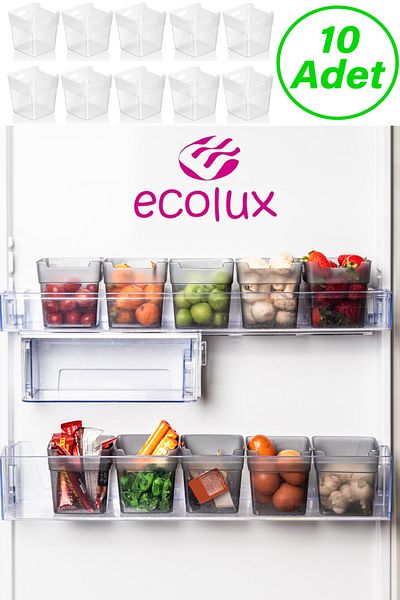 Ecolux 10 غطاء ثلاجة مدخن - صندوق منظم ومنظم للحمام