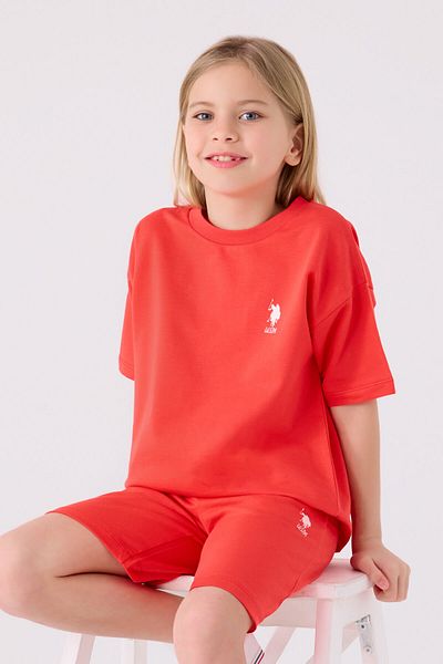 U.S. Polo Assn. US Polo Assn.Girl - Coral Bermuda Set