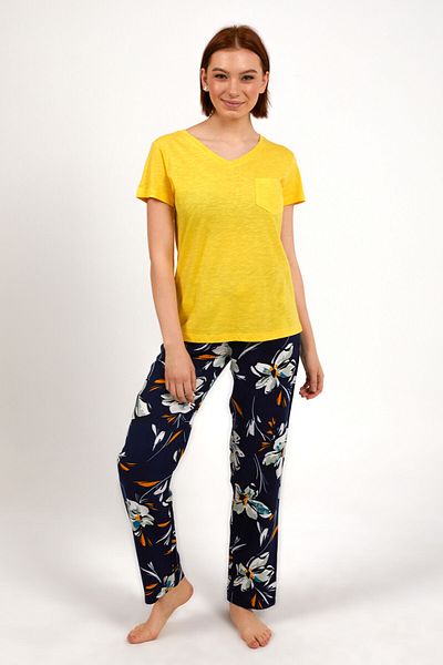 Arnetta Yellow Women's Short Sleeve Pajama Set