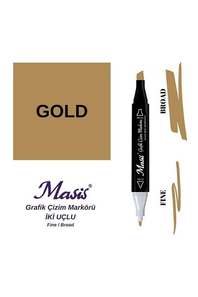 Masis Gold Double Ended Graphic Drawing Marker