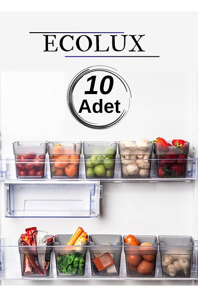 Ecolux 10 غطاء ثلاجة مدخن - صندوق منظم ومنظم للحمام