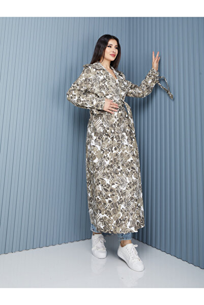 Heggo Trençkot Kamuflaj Oversize