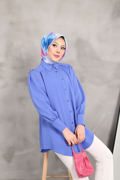 CLB COLLECTION Solid Color Tunic Shirt