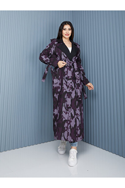 Heggo Trençkot Kamuflaj Oversize