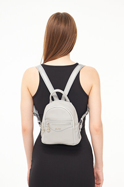 Morpelikan Women's Gray Four Compartment Backpack