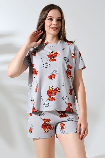 LİKAPA Sleepwear Set with Shorts - SHOP