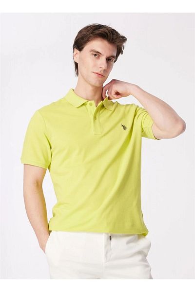 U.S. Polo Assn. Η.Π.Α. Polo Assn. Ανδρικό μπλουζάκι πόλο με λεπτή εφαρμογή Peanut GTP04IY024 DMLS