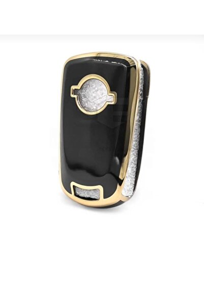 EBG İSTANBUL Opel Astra H Corsa D Carcasa cheii Nano Protectie cu 2 butoane Culoare Negru Aur