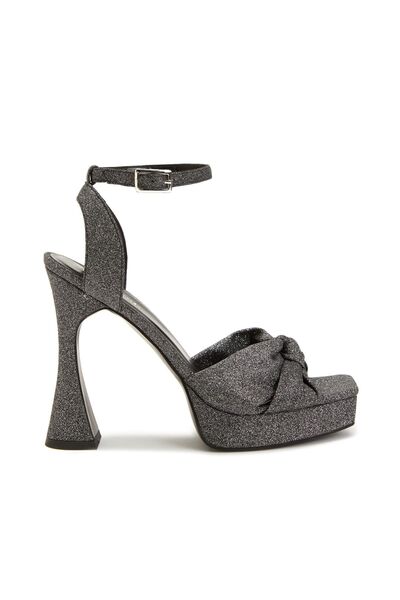 Dıvarese Platin Kadın Topuklu Sandalet