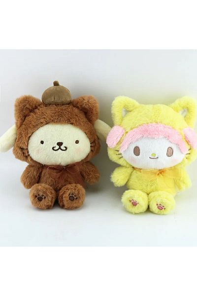 NB market Sanrio Kawai Brown Plush Toy 25cm Cat Plush My Melody Hello Kitty
