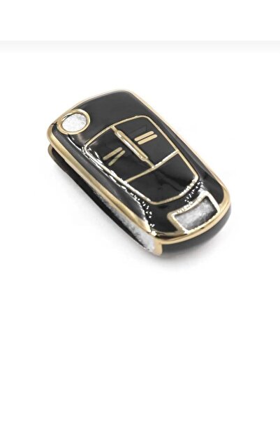 EBG İSTANBUL Opel Astra H Corsa D Carcasa cheii Nano Protectie cu 2 butoane Culoare Negru Aur