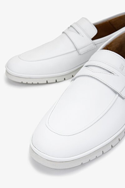 Valmenti Чоловічі мокасини Vego - білі, натуральна шкіра