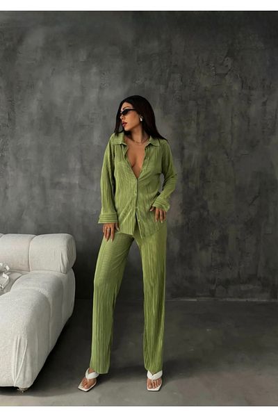 Ekim Store طقم قميص وسروال مجعد