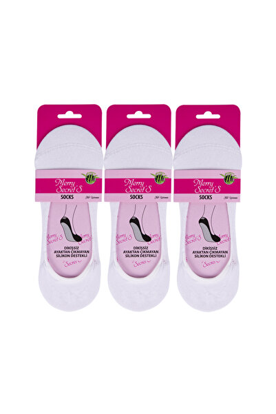 Merry Secret's عبوة من 3 جوارب راقصة باليه نسائية بدون خياطة من السيليكون