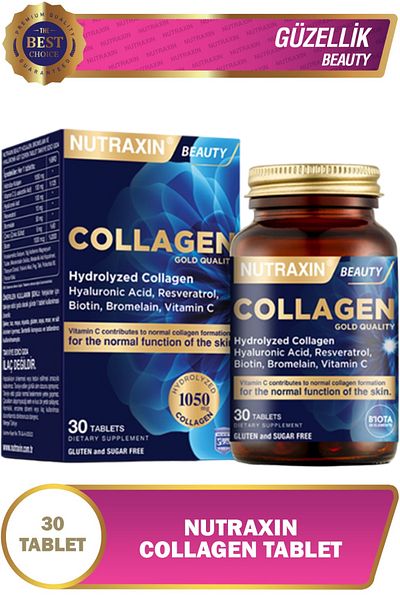 Nutraxin Nutraxin Hydrolyzed Collagen - 2 Pieces of 30 Tablets (Type1-Type3)
