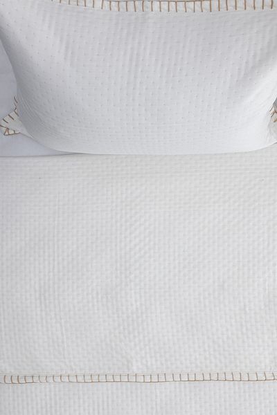 Koza Home Patara White Multi-Purpose 100% Cotton Double Bedspread 240x250 7505a
