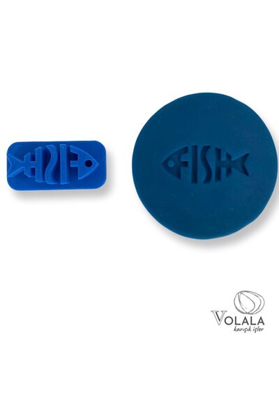 Seal with Art Fişh Written and Pattern - 40mm