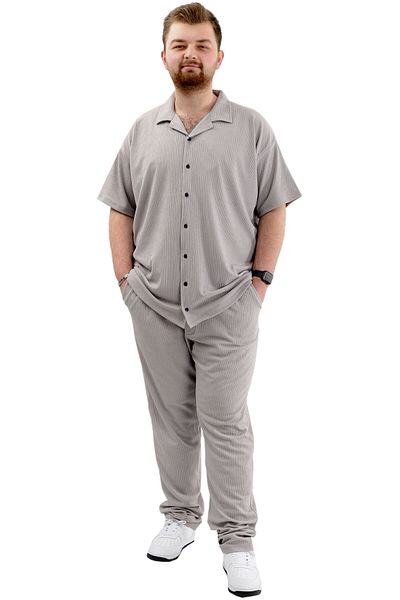ModeXL Ανδρικό Jogger - Mode XL, Μεγάλο μέγεθος, Platinum Jacquard, Γκρι 24913