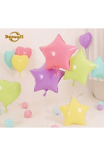 Deniz Party Store Macaron Pink Star Foil Balloon 18 Inch 45 Cm 1 Piece