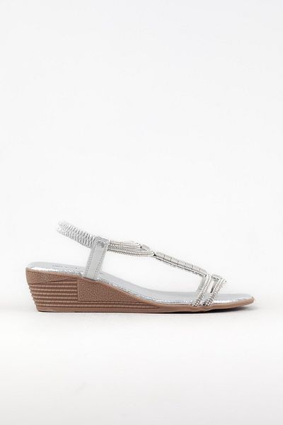 Adım Adım Stone Detailed Women's Wedge Heel Sandals