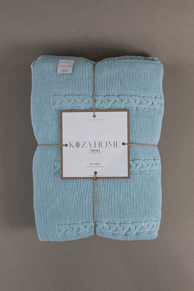 Koza Home Trenza Blue Double Blanket 200x220 15045