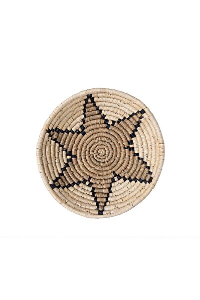 Koza Home Meander Natural Bambu Afrikan El Yapımı Yıldız Duvar Tabağı Dekoru ...