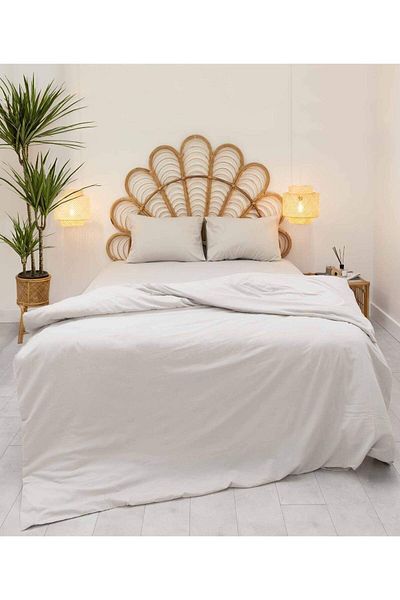 Koza Home طقم غطاء لحاف Pacifico قطن فضي مزدوج 200x220 9548a