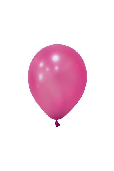 asöy Metallic Fuchsia Balloon for Birthday - 10 Pieces, 12 Inch, 30 cm
