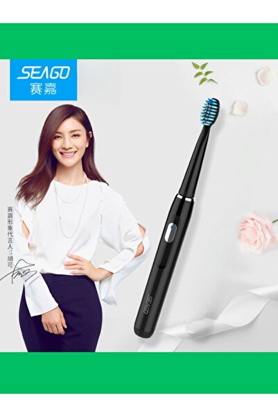 seago E3 Şarj Edilebilir Su Geçirmez Düşük Sesli Diş Fırçası Siyah