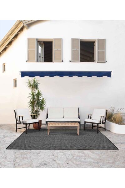 Koza Home Mist Bej Tek Kişilik Bahçe Koltuğu Siyah Iskelet 6001