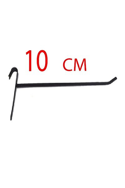 Genel Markalar 10 Adet, 10 Cm, Siyah Boyalı Tel Pano Kancası, Raf Kancası, Pa...