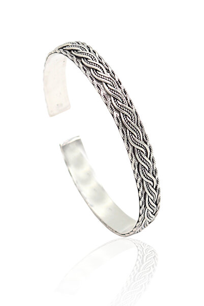 Midyat Nurtaş Gümüş Örgü Model 925 Ayar Saf Gümüş Kadın Hasır Bileklik 201023135