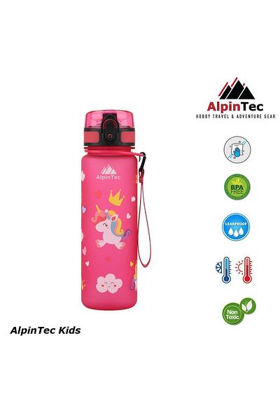 AlpinTec Pink Unicorn Tritan Children's Water Bottle - 500 ml
