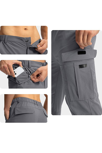 GHASSY CO. Men's Hiking Golf Ultra Light Multi-Purpose Cargo Pants with Pockets