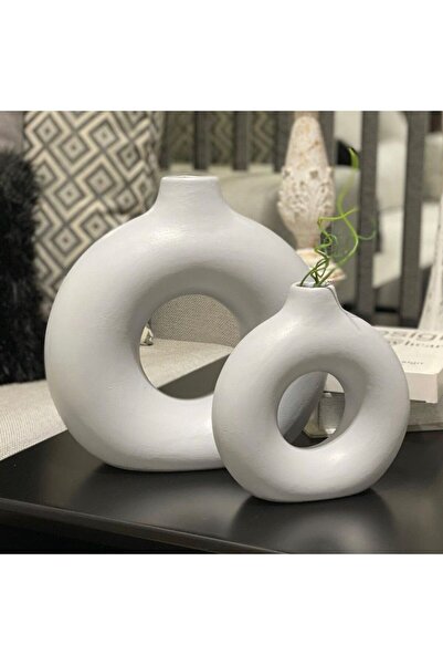 By Ari Ev Dekorasyon Set de vaze ceramice în stil scandinav dublu Vz173-4