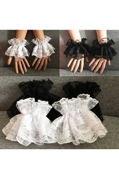 nuriçgiyim Lace Gloves with Oversleeve Detail