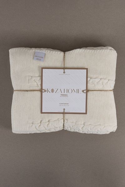 Koza Home Trenza Cream TV Blanket 130x170 15027