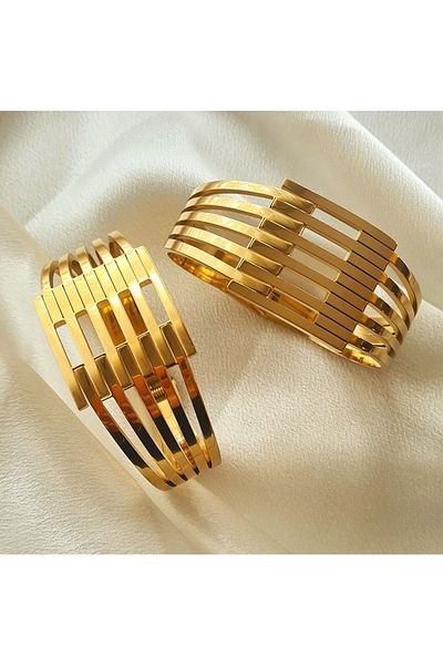 mavidenizaccesories Rib Bracelet Steel Shackle Bracelet Steel Bracelet