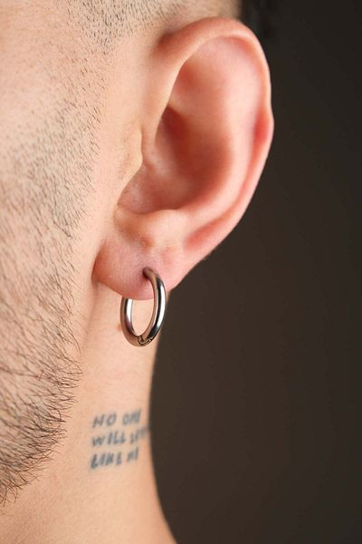 Jack Ferrero Men's Steel Colored Non-Throw Earrings