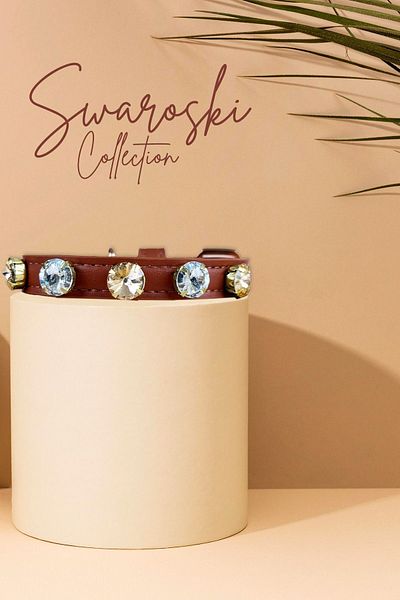 TheTailor Vegan Leather Dog Collar - Stone Detailed