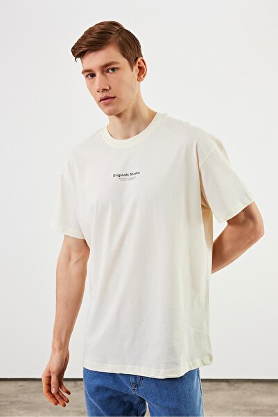 COMEOR Tricou oversize pentru bărbați Leo, 100% bumbac, cu imprimeu, detaliat...