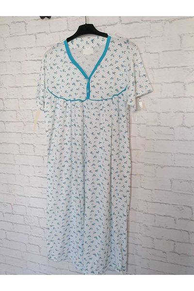 anne moda ankara Cămașă de noapte subțire din bumbac cu mânecă scurtă