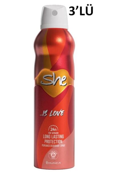 She DEODORANT 3X150ML IS LOVE