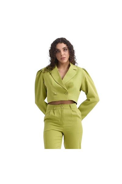 NILOO Women's Crop Jacket Double Set